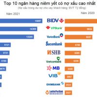 TOP 10 BANK CÓ NỢ XẤU CAO NHẤT NĂM 2021